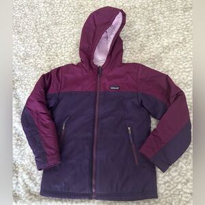 Patagonia girls’ reversible hooded winter jacket